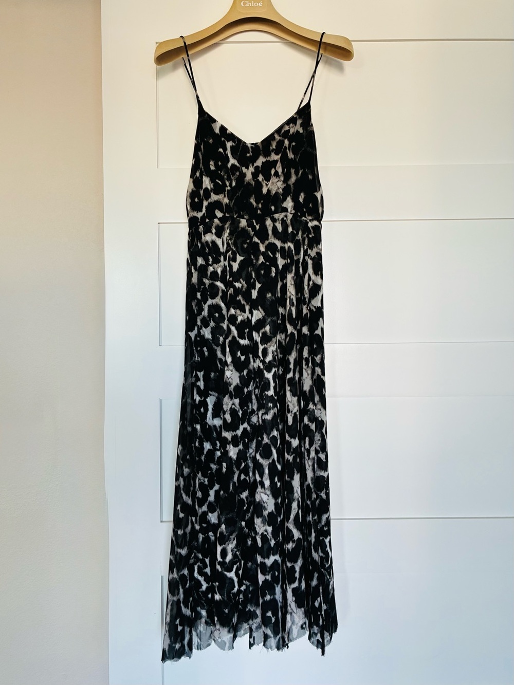 Religion S Black & White Abstract Animal Print Cami Maxi Dress